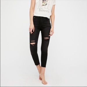 Free People | Shark Bite high rise skinny jeans